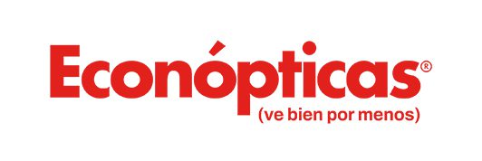 Logo Econópticas, pertenece a EssiorLuxxotica convenio académico con el Instituto San Fernando, líder en optometría profesional técnico, carrera de salud visual, sector óptico y venta de lentes oftalmicos