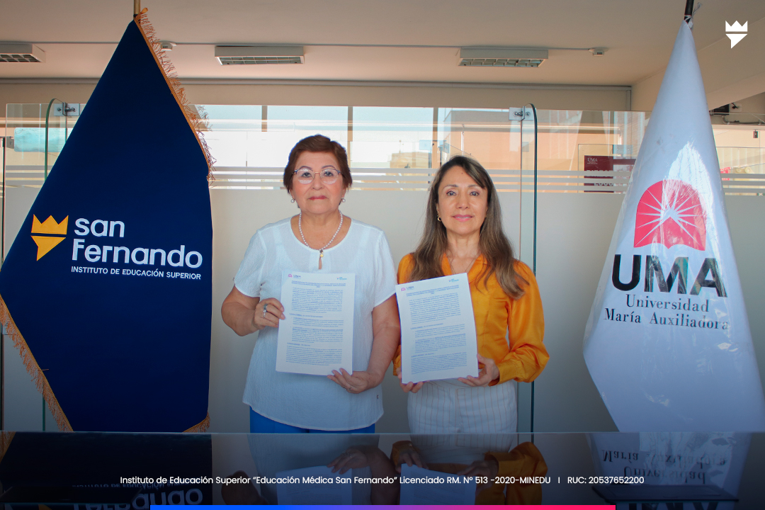 Convenio institucional del Instituto San Fernando y la Universidad Maria Auxiliadora UMA