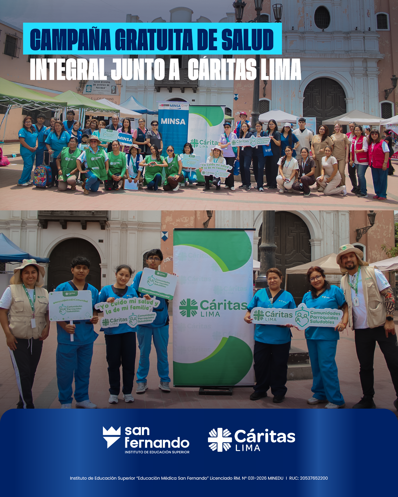 Instituto San Fernando junto a Cáritas Perú