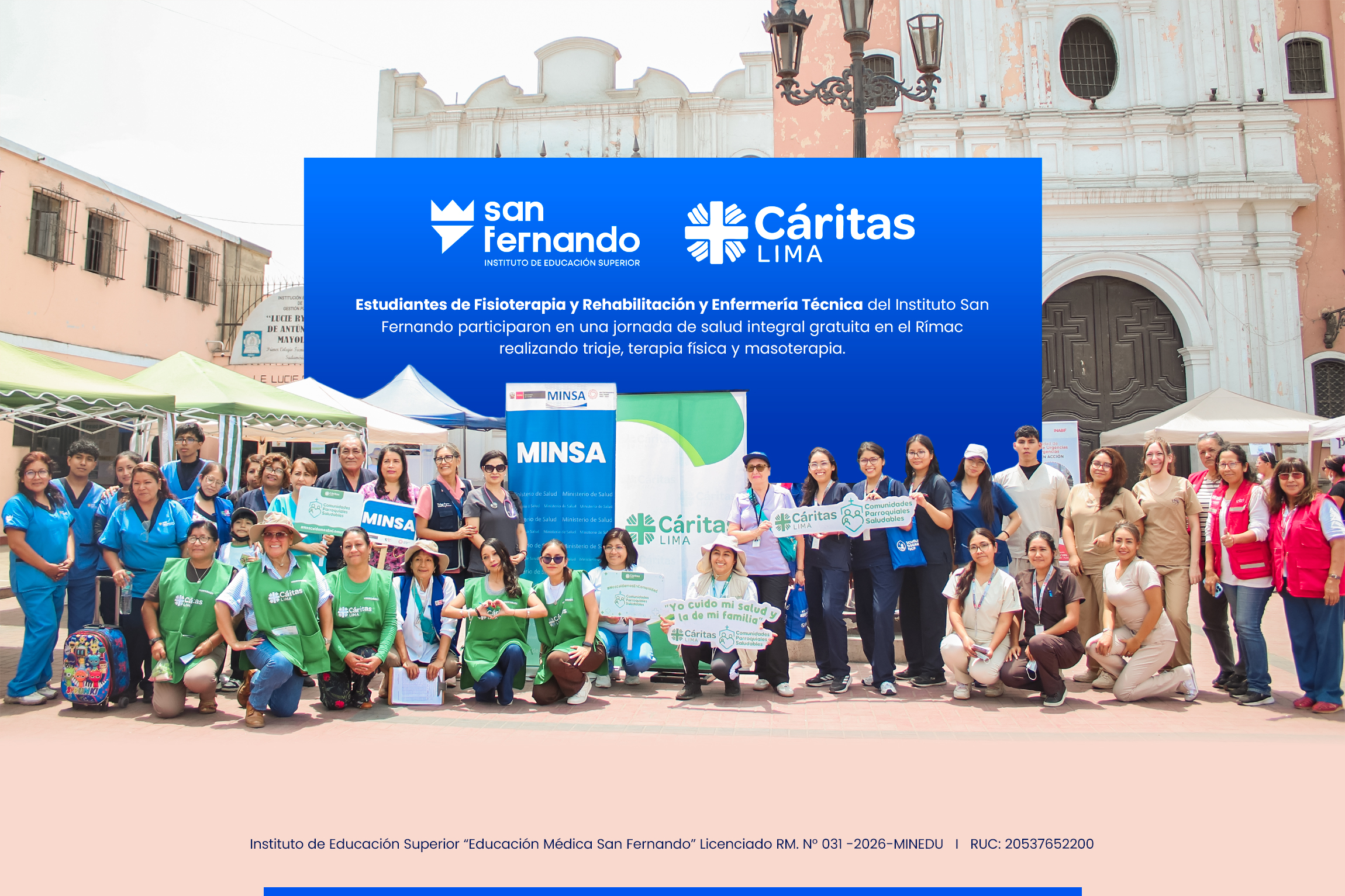 campaña caritas peru e instituto san fernando campaña de salud distrito rimac
