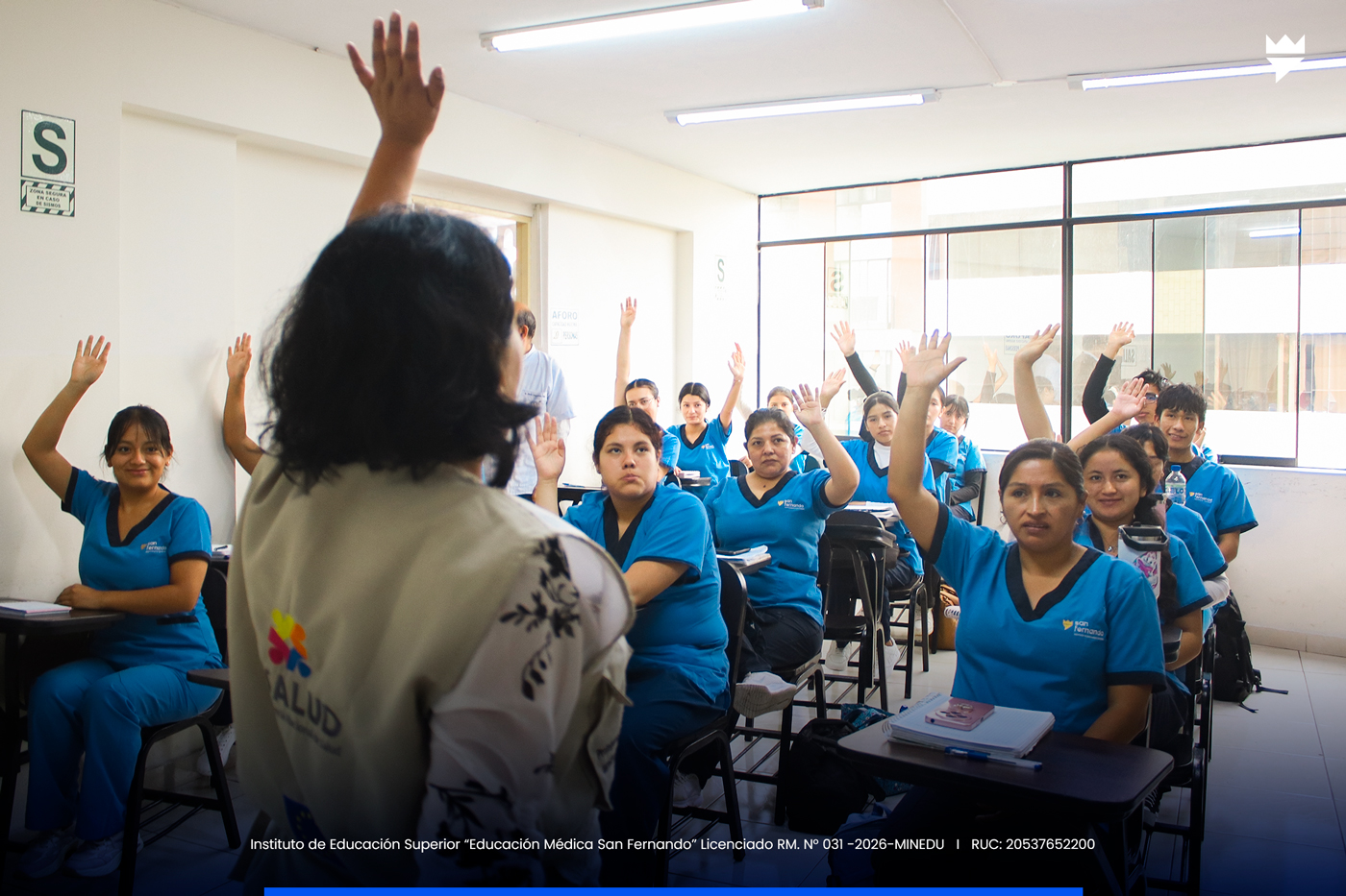 Charla de SUSALUD deberes y derechos en Salud a estudiantes del instituto san fernando carreras de salud