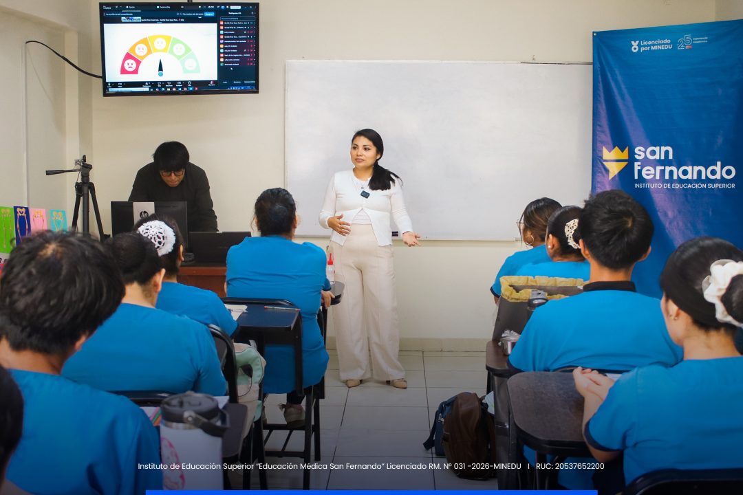 Charla psicologico bienestar emocional para nuestros estudiantes del Insituto San Fernando carreras de salud