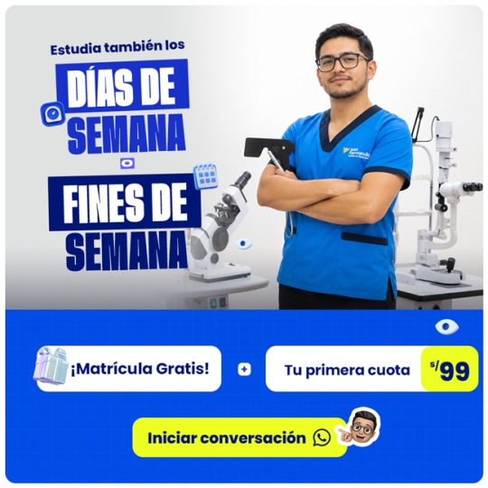 Promoción y descuentos exclusivos para la carrera de Optometría primer instituto licenciado por MINEDU en Optometría.